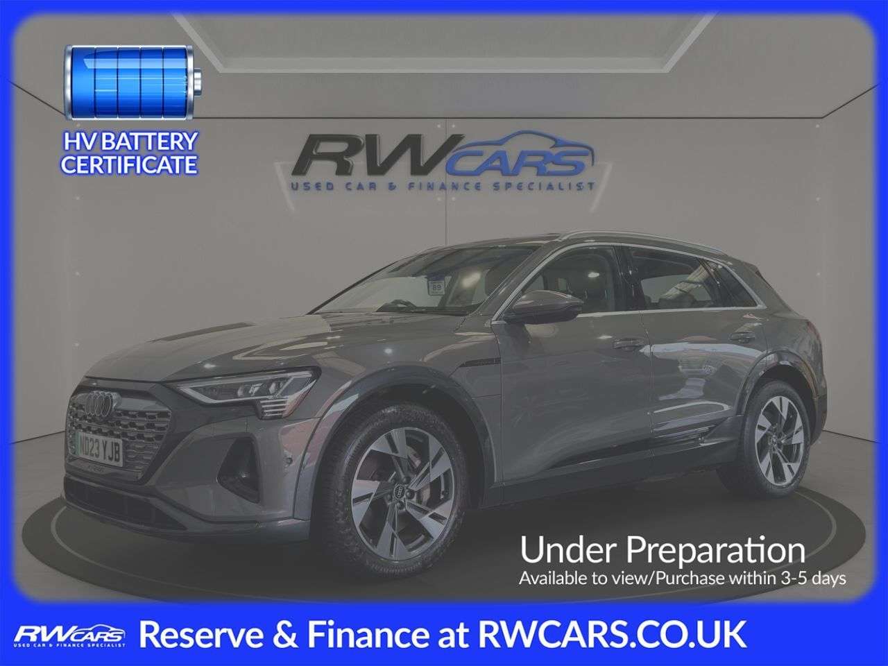 A 2023 AUDI Q8 E-TRON 50 Sport SUV 5dr Electric Auto quattro 95kWh (11kW Charger) (340 ps) A 2023 AUDI Q8 E-TRON 50 Sport SUV 5dr Electric Auto quattro 95kWh (11kW Charger) (340 ps)