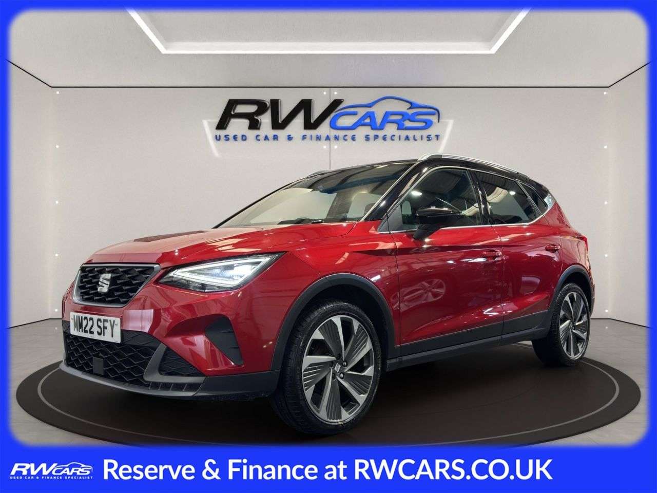 A 2022 SEAT ARONA 1.0 TSI FR Sport SUV 5dr Petrol DSG Euro 6 (s/s) (110 ps) A 2022 SEAT ARONA 1.0 TSI FR Sport SUV 5dr Petrol DSG Euro 6 (s/s) (110 ps)