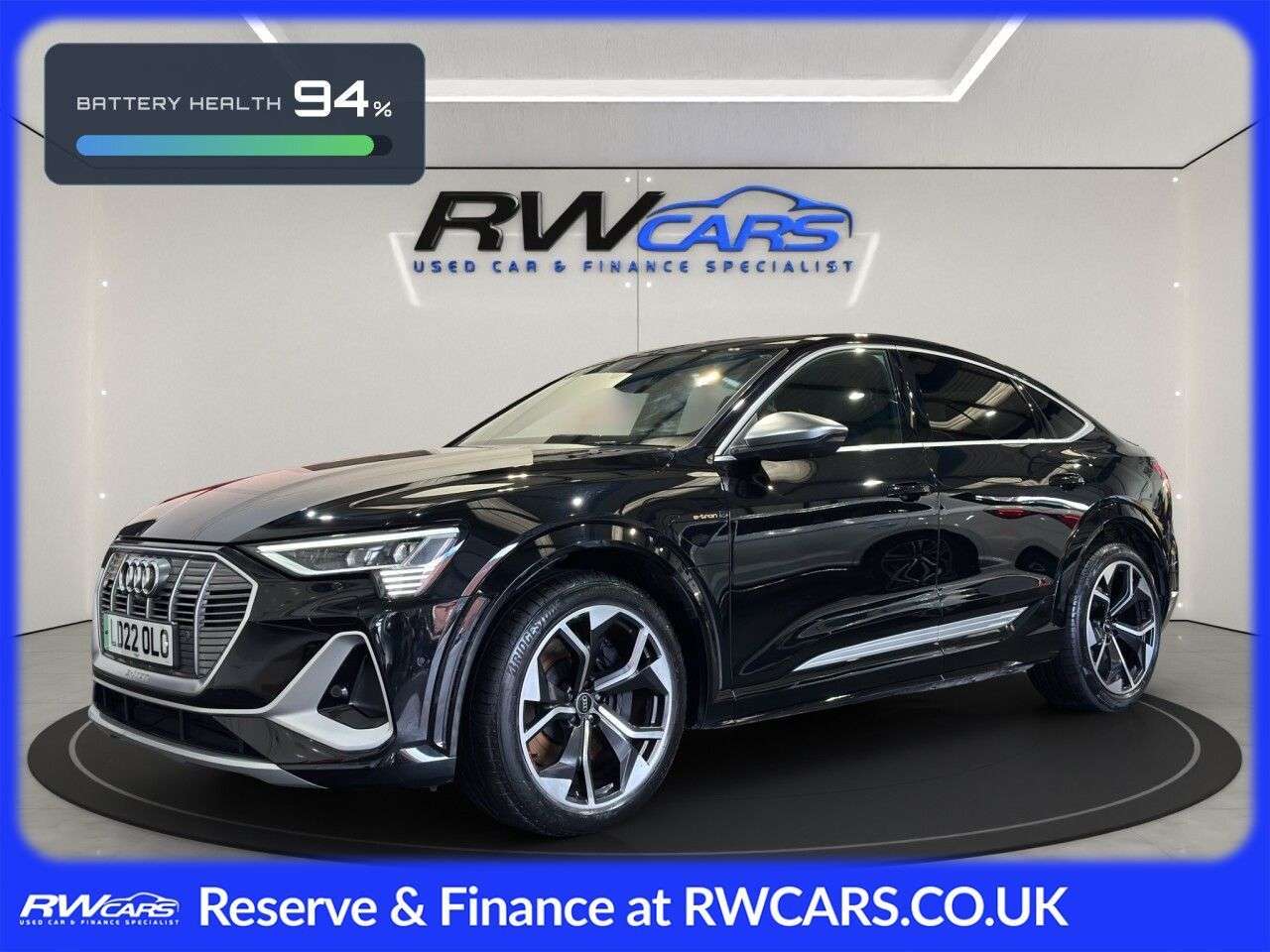 A 2022 AUDI E-TRON S Sportback 5dr Electric Auto quattro 95kWh (11kW Charger) (503 ps) A 2022 AUDI E-TRON S Sportback 5dr Electric Auto quattro 95kWh (11kW Charger) (503 ps)