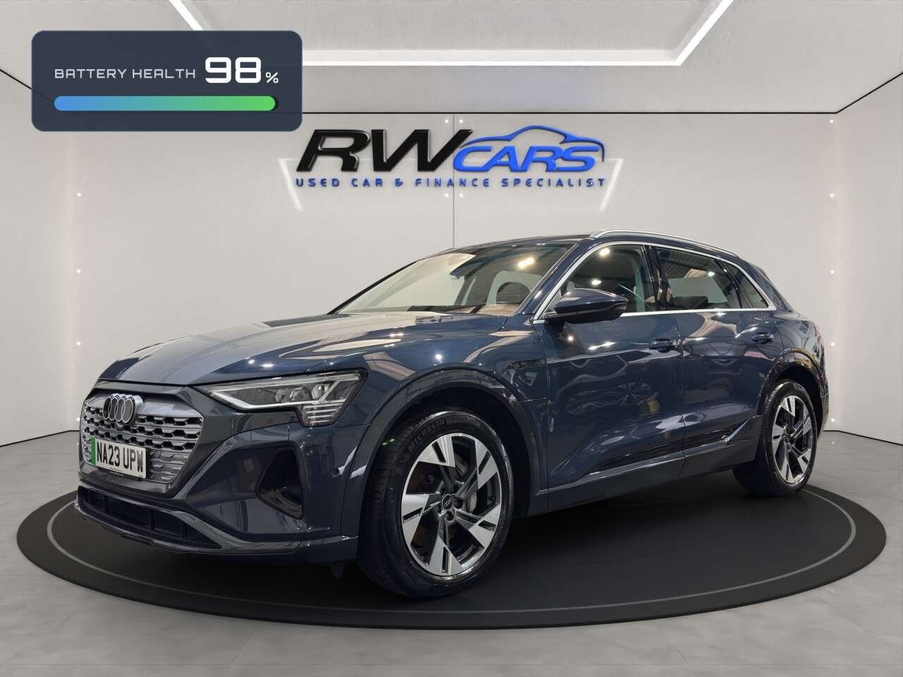 A 2023 AUDI Q8 E-TRON 50 Sport SUV 5dr Electric Auto quattro 95kWh (11kW Charger) (340 ps) A 2023 AUDI Q8 E-TRON 50 Sport SUV 5dr Electric Auto quattro 95kWh (11kW Charger) (340 ps)
