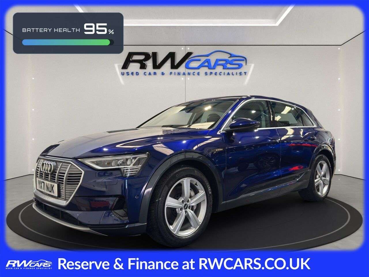 A 2021 AUDI E-TRON 50 Technik SUV 5dr Electric Auto quattro 71.2kWh (11kW Charger) (313 ps) A 2021 AUDI E-TRON 50 Technik SUV 5dr Electric Auto quattro 71.2kWh (11kW Charger) (313 ps)