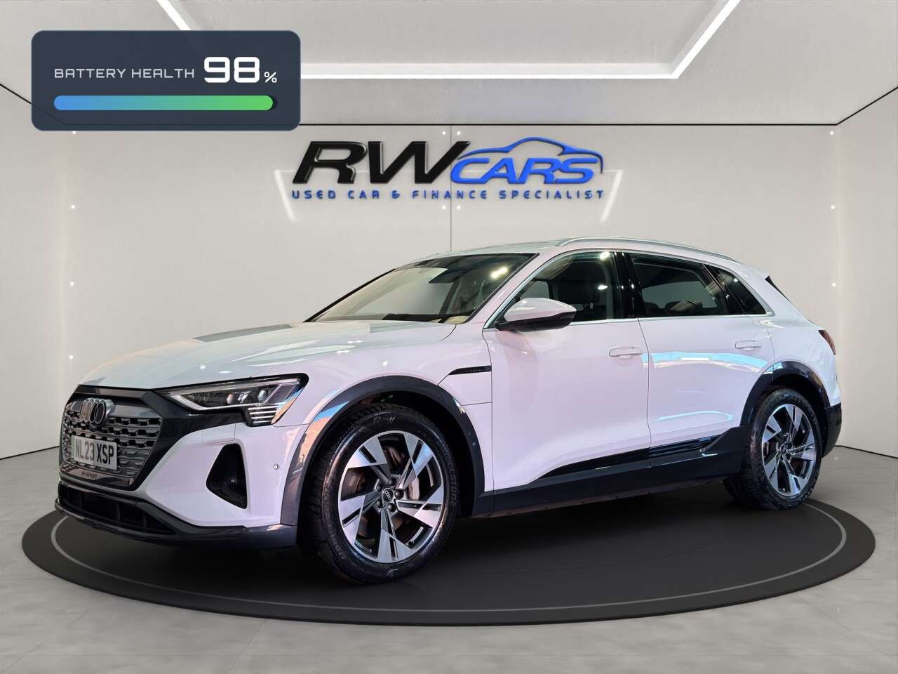 A 2023 AUDI Q8 E-TRON 50 Sport SUV 5dr Electric Auto quattro 95kWh (11kW Charger) (340 ps) A 2023 AUDI Q8 E-TRON 50 Sport SUV 5dr Electric Auto quattro 95kWh (11kW Charger) (340 ps)