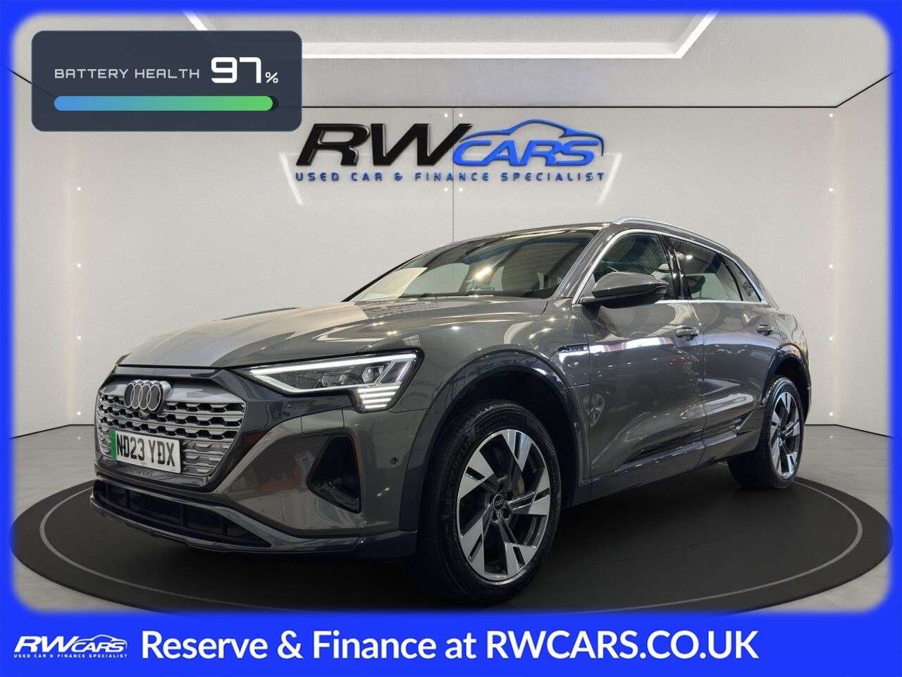 A 2023 AUDI Q8 E-TRON 50 Sport SUV 5dr Electric Auto quattro 95kWh (11kW Charger) (340 ps) A 2023 AUDI Q8 E-TRON 50 Sport SUV 5dr Electric Auto quattro 95kWh (11kW Charger) (340 ps)