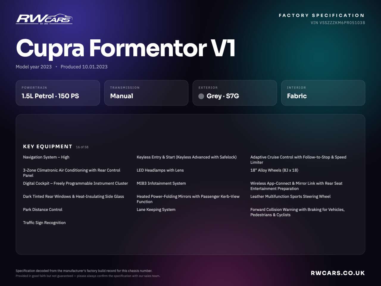 2023 CUPRA FORMENTOR 2023 CUPRA FORMENTOR