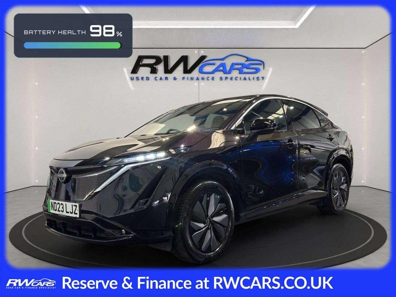 A 2023 NISSAN ARIYA 63kWh Advance SUV 5dr Electric Auto 7.4kW Charger (217 ps) A 2023 NISSAN ARIYA 63kWh Advance SUV 5dr Electric Auto 7.4kW Charger (217 ps)