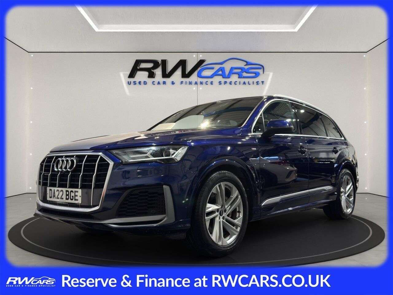 A 2022 AUDI Q7 3.0 TFSI V6 55 S line SUV 5dr Petrol Tiptronic quattro Euro 6 (s/s) (340 ps A 2022 AUDI Q7 3.0 TFSI V6 55 S line SUV 5dr Petrol Tiptronic quattro Euro 6 (s/s) (340 ps