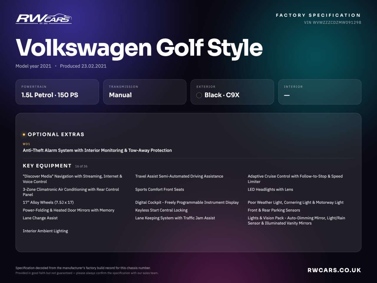 2021 VOLKSWAGEN GOLF 2021 VOLKSWAGEN GOLF