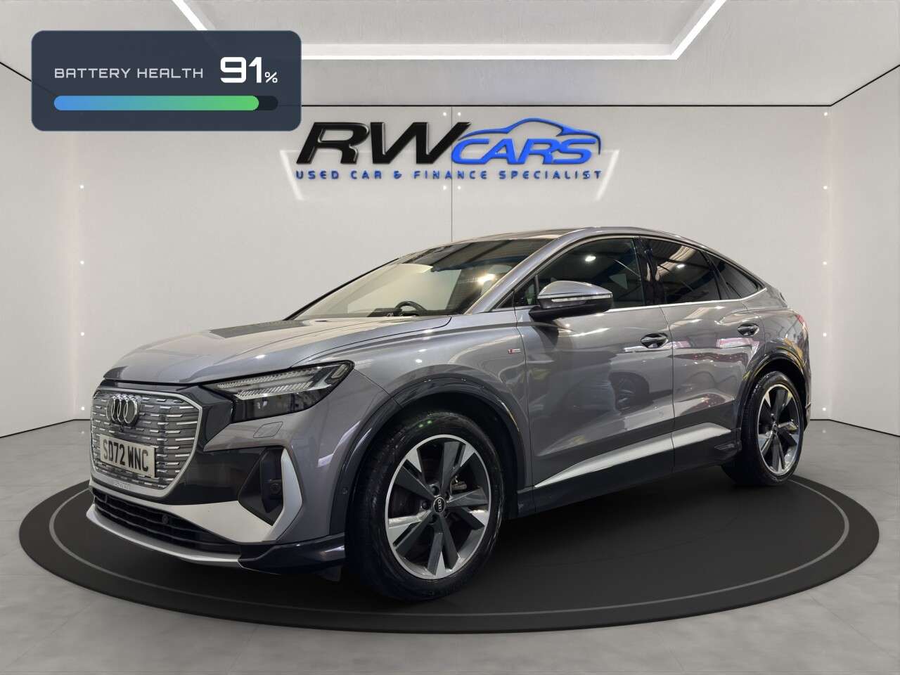 A 2022 AUDI Q4 E-TRON 35 S line Sportback 5dr Electric Auto 55kWh (170 ps) A 2022 AUDI Q4 E-TRON 35 S line Sportback 5dr Electric Auto 55kWh (170 ps)