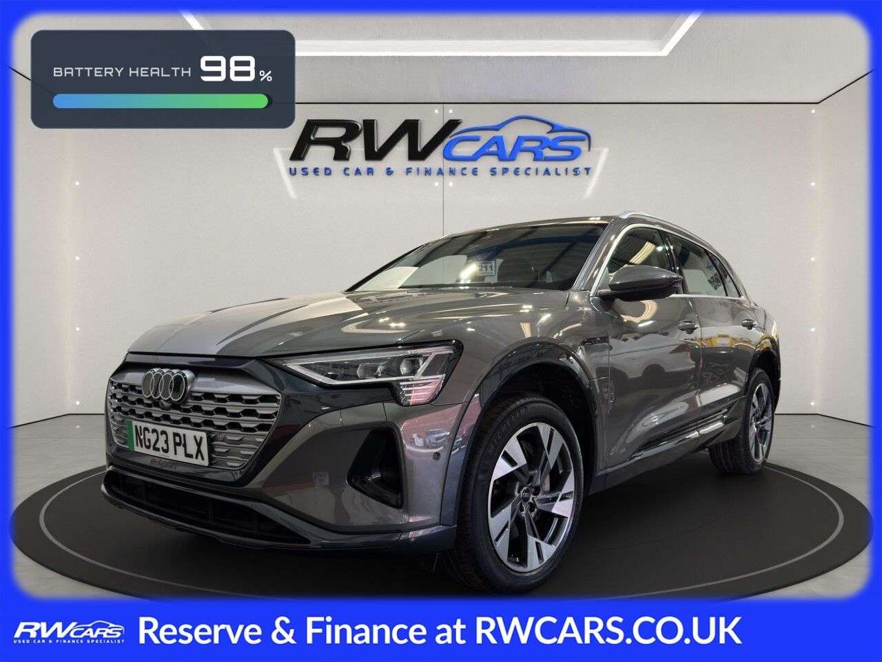 A 2023 AUDI Q8 E-TRON 50 Sport SUV 5dr Electric Auto quattro 95kWh (11kW Charger) (340 ps) A 2023 AUDI Q8 E-TRON 50 Sport SUV 5dr Electric Auto quattro 95kWh (11kW Charger) (340 ps)