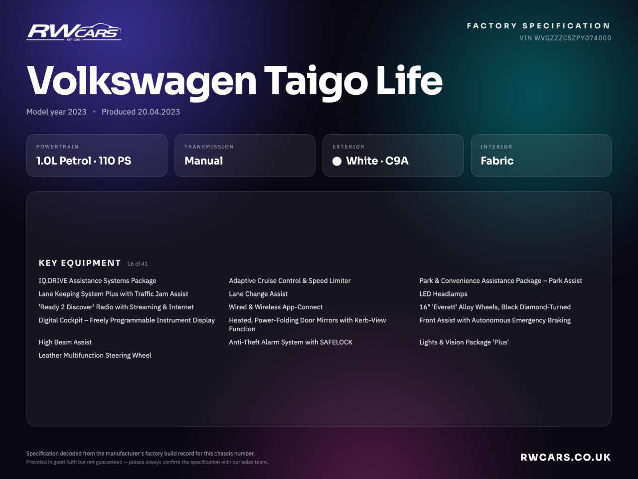 2023 VOLKSWAGEN TAIGO 2023 VOLKSWAGEN TAIGO