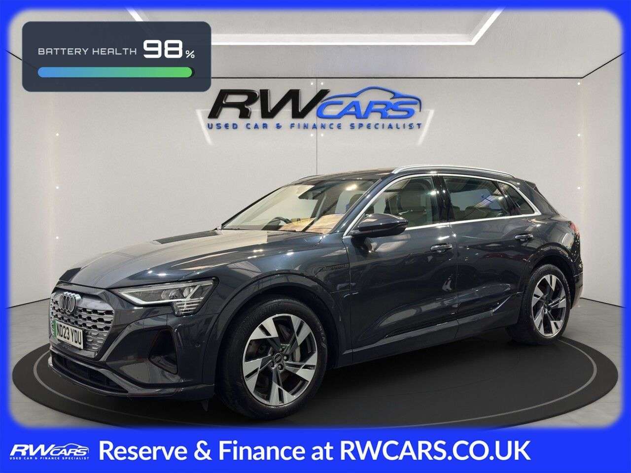 A 2023 AUDI Q8 E-TRON 50 Sport SUV 5dr Electric Auto quattro 95kWh (11kW Charger) (340 ps) A 2023 AUDI Q8 E-TRON 50 Sport SUV 5dr Electric Auto quattro 95kWh (11kW Charger) (340 ps)