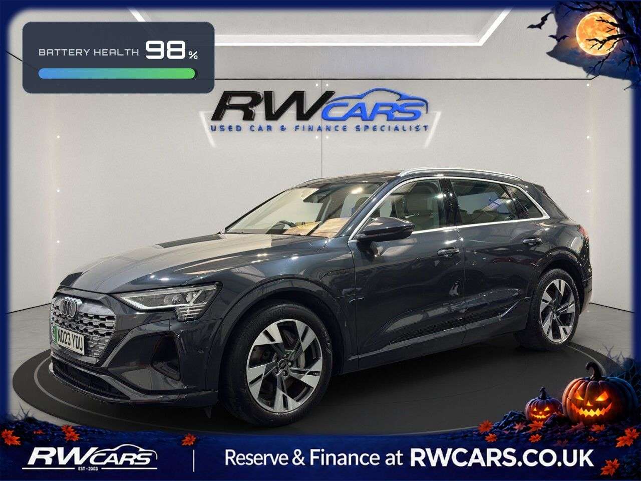 A 2023 AUDI Q8 E-TRON 50 Sport SUV 5dr Electric Auto quattro 95kWh (11kW Charger) (340 ps) A 2023 AUDI Q8 E-TRON 50 Sport SUV 5dr Electric Auto quattro 95kWh (11kW Charger) (340 ps)