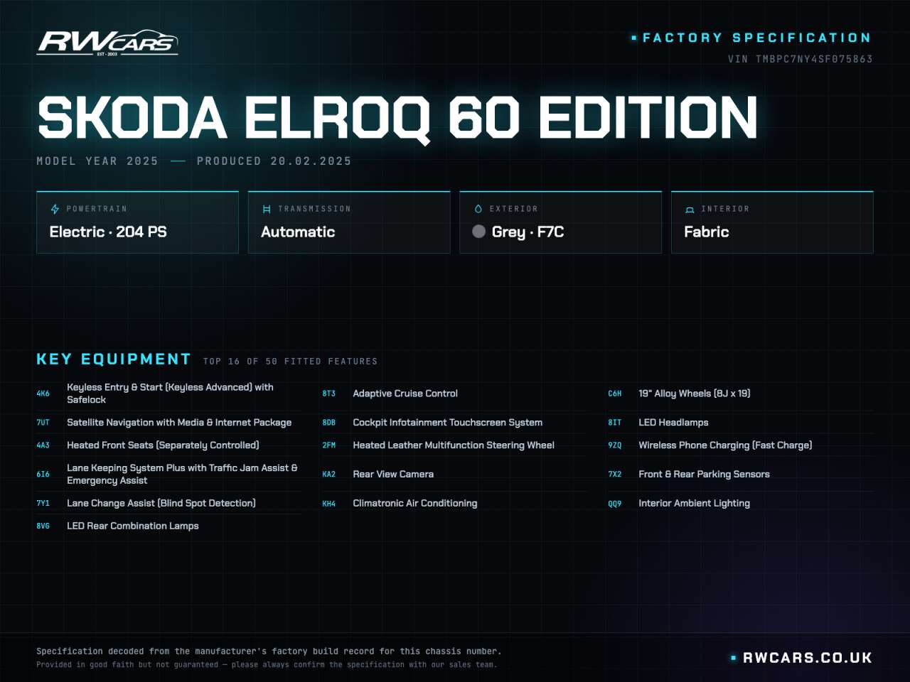 2025 SKODA ELROQ 2025 SKODA ELROQ