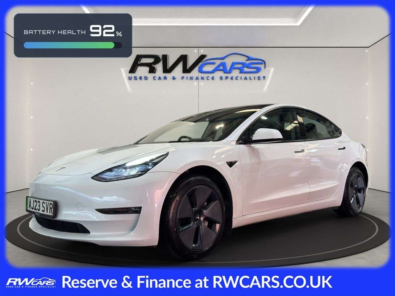 A 2023 TESLA MODEL 3 Long Range Saloon 4dr Electric Auto RWD (282 ps) A 2023 TESLA MODEL 3 Long Range Saloon 4dr Electric Auto RWD (282 ps)
