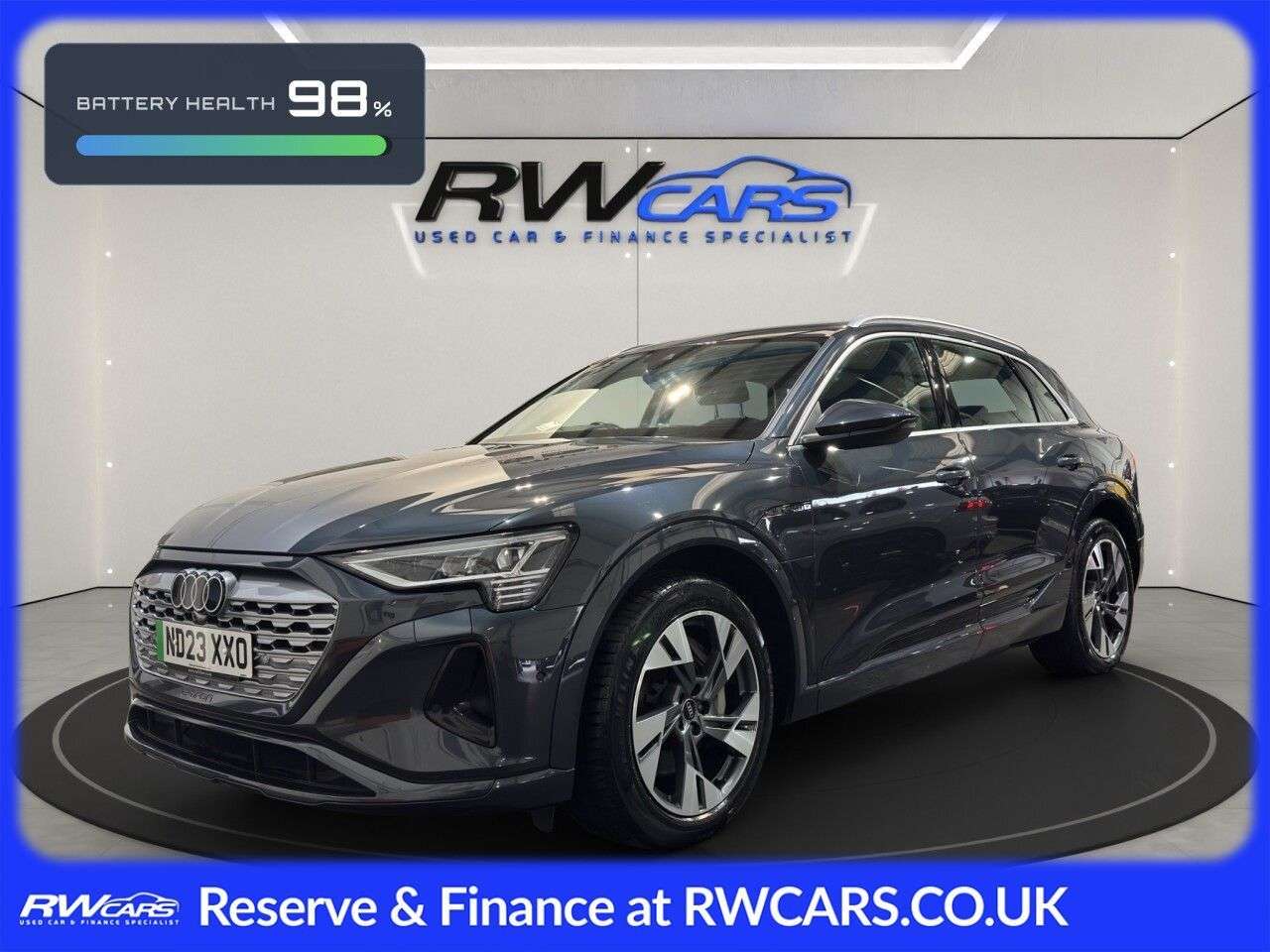 A 2023 AUDI Q8 E-TRON 50 Sport SUV 5dr Electric Auto quattro 95kWh (11kW Charger) (340 ps) A 2023 AUDI Q8 E-TRON 50 Sport SUV 5dr Electric Auto quattro 95kWh (11kW Charger) (340 ps)