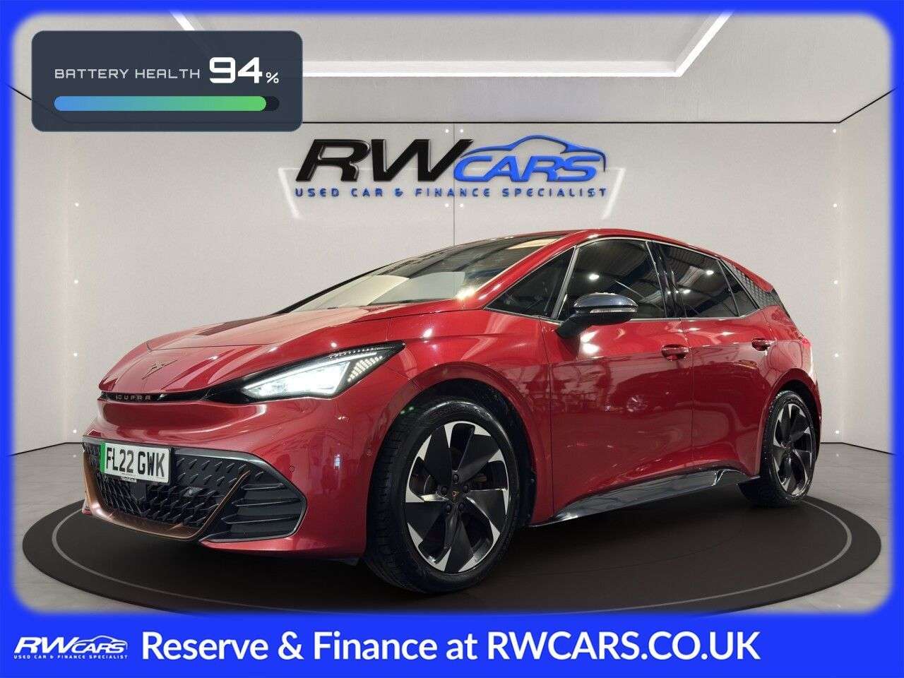 A 2022 CUPRA BORN e-Boost 58kWh V2 Hatchback 5dr Electric Auto (230 ps) A 2022 CUPRA BORN e-Boost 58kWh V2 Hatchback 5dr Electric Auto (230 ps)