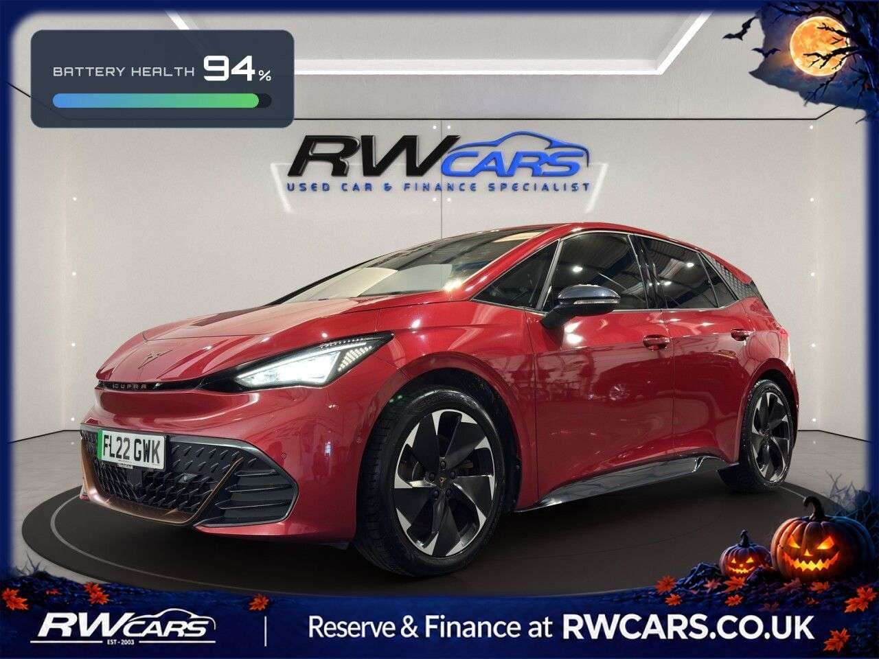 A 2022 CUPRA BORN e-Boost 58kWh V2 Hatchback 5dr Electric Auto (230 ps) A 2022 CUPRA BORN e-Boost 58kWh V2 Hatchback 5dr Electric Auto (230 ps)