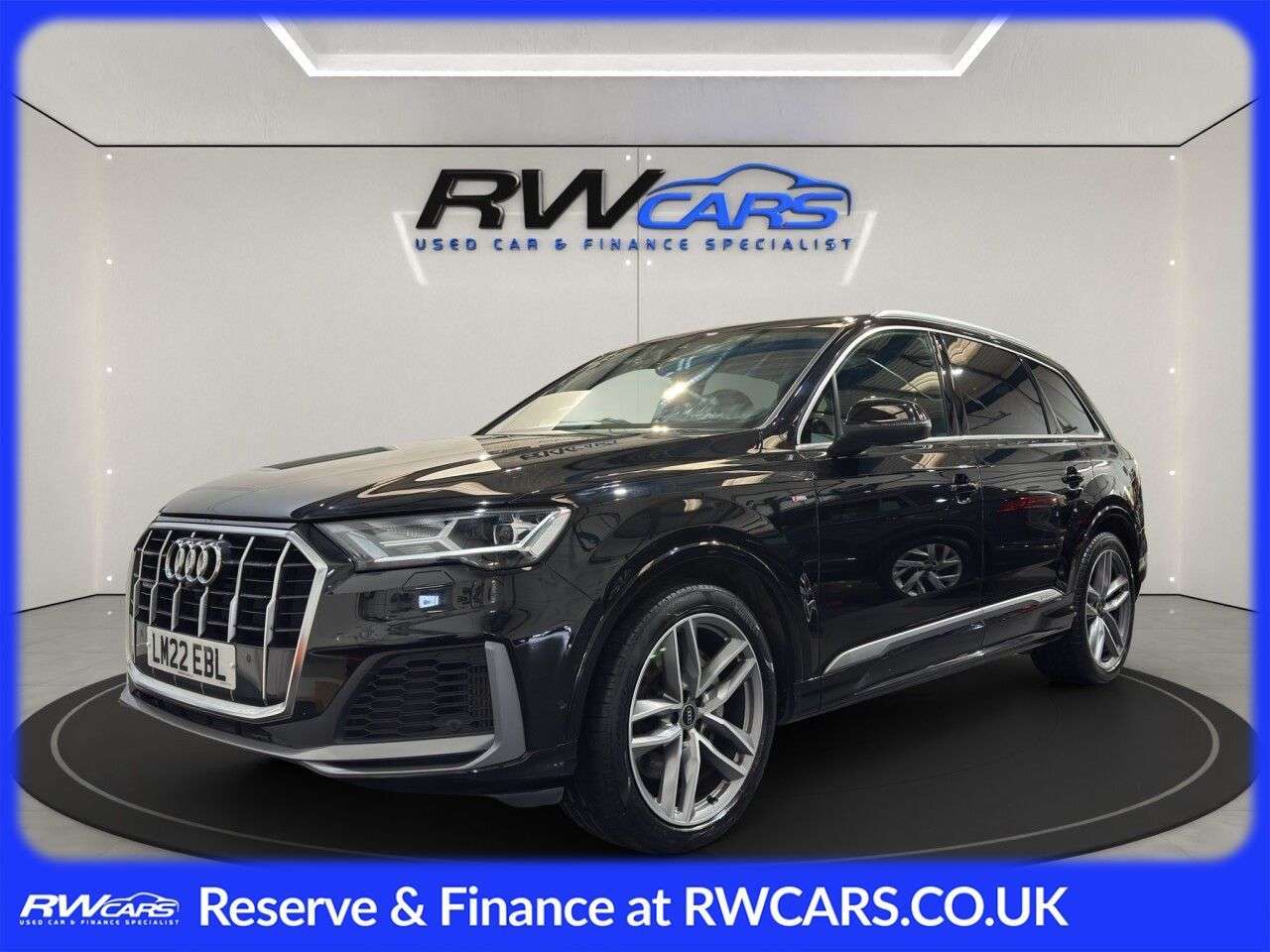 A 2022 AUDI Q7 3.0 TFSI V6 55 S line SUV 5dr Petrol Tiptronic quattro Euro 6 (s/s) (340 ps A 2022 AUDI Q7 3.0 TFSI V6 55 S line SUV 5dr Petrol Tiptronic quattro Euro 6 (s/s) (340 ps