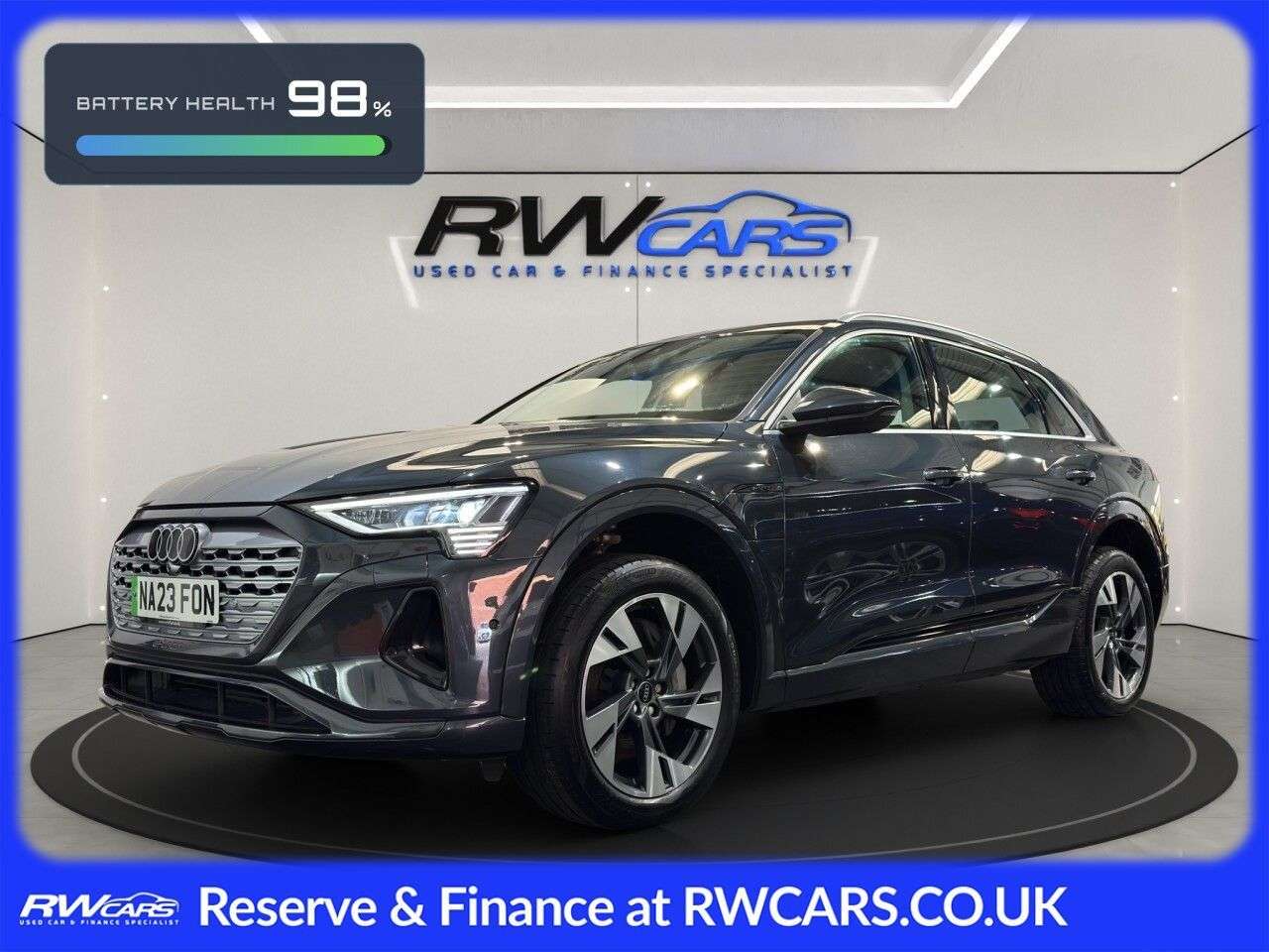 A 2023 AUDI Q8 E-TRON 50 Sport SUV 5dr Electric Auto quattro 95kWh (11kW Charger) (340 ps) A 2023 AUDI Q8 E-TRON 50 Sport SUV 5dr Electric Auto quattro 95kWh (11kW Charger) (340 ps)