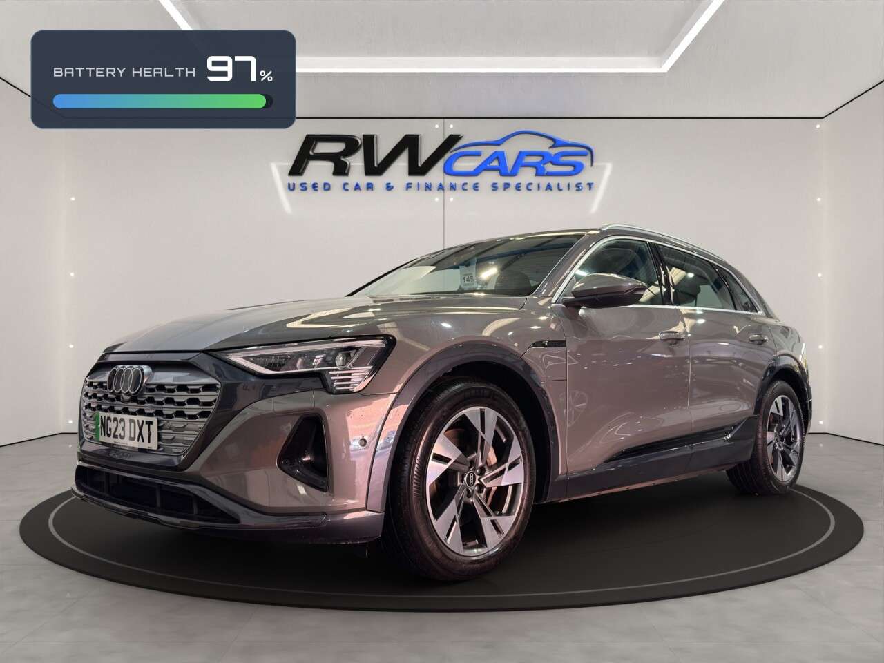 A 2023 AUDI Q8 E-TRON 50 Sport SUV 5dr Electric Auto quattro 95kWh (11kW Charger) (340 ps) A 2023 AUDI Q8 E-TRON 50 Sport SUV 5dr Electric Auto quattro 95kWh (11kW Charger) (340 ps)