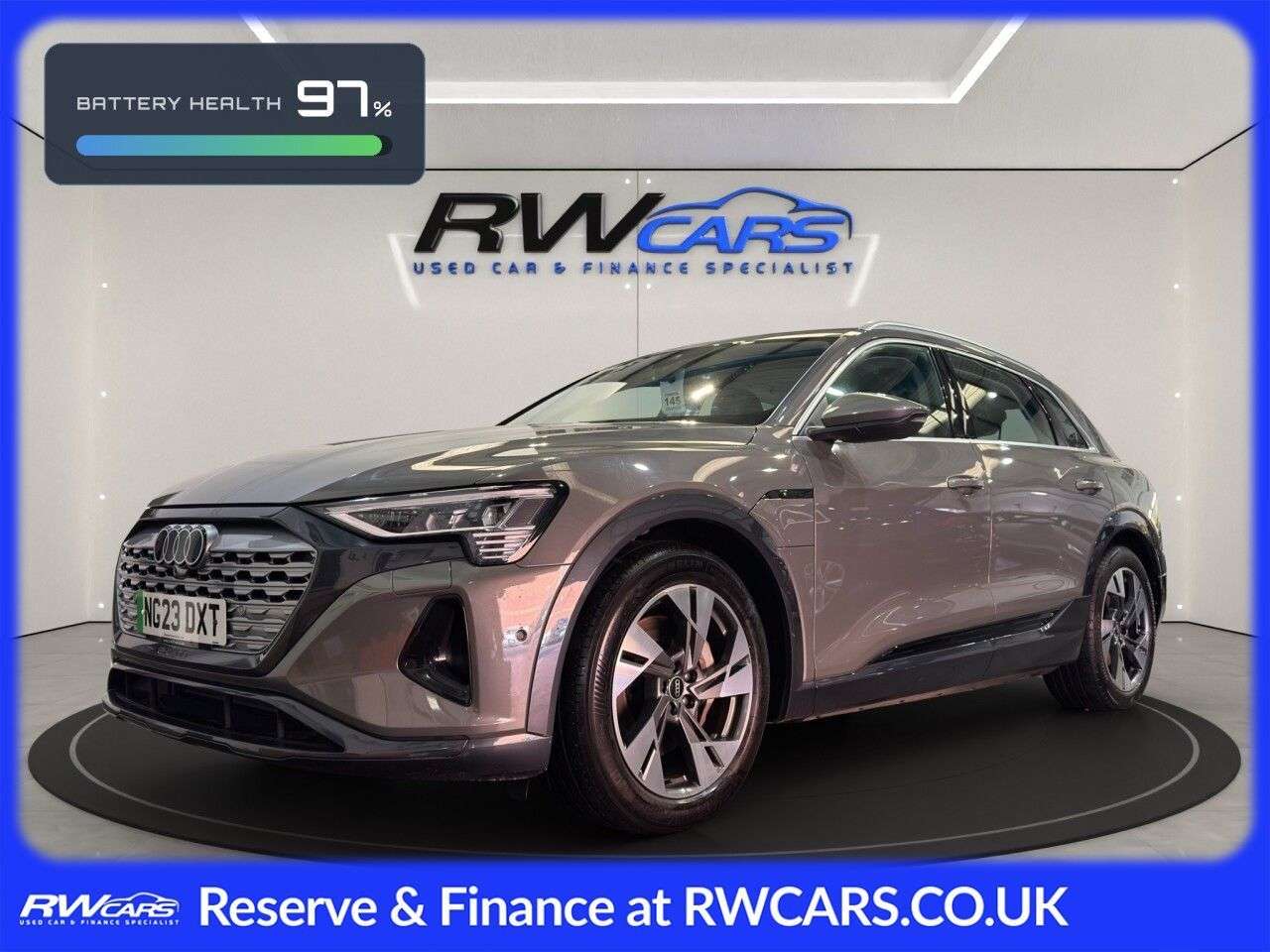 A 2023 AUDI Q8 E-TRON 50 Sport SUV 5dr Electric Auto quattro 95kWh (11kW Charger) (340 ps) A 2023 AUDI Q8 E-TRON 50 Sport SUV 5dr Electric Auto quattro 95kWh (11kW Charger) (340 ps)