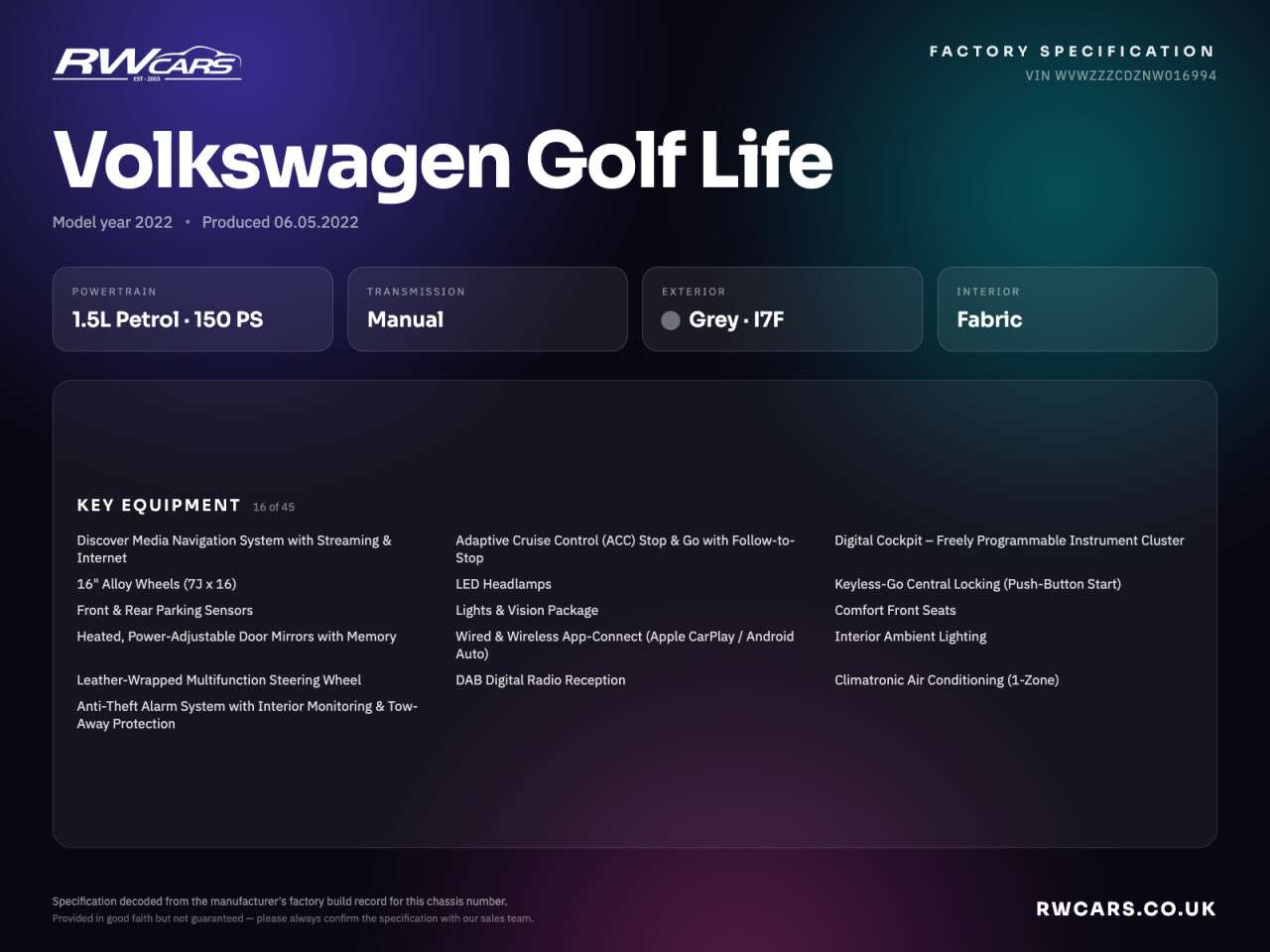 2022 VOLKSWAGEN GOLF 2022 VOLKSWAGEN GOLF