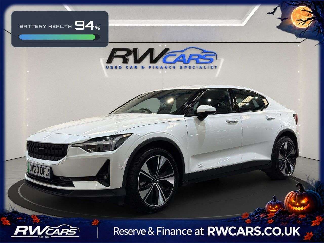 A 2023 POLESTAR POLESTAR 2 Single Motor 78kWh Long Range Fastback 5dr Electric Auto FWD (231 ps) A 2023 POLESTAR POLESTAR 2 Single Motor 78kWh Long Range Fastback 5dr Electric Auto FWD (231 ps)