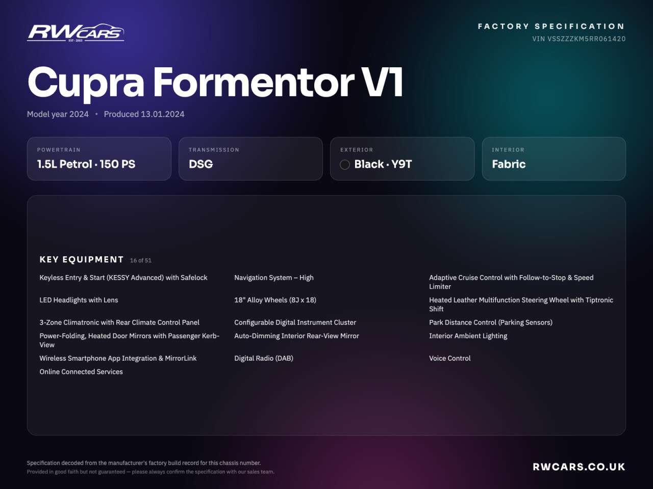 2024 CUPRA FORMENTOR 2024 CUPRA FORMENTOR