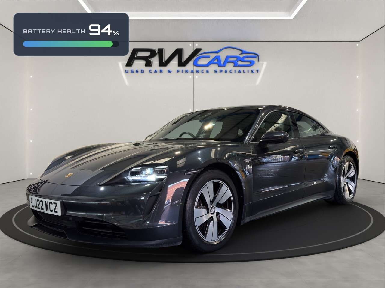 A 2022 PORSCHE TAYCAN Performance 79.2kWh Saloon 4dr Electric Auto RWD (11kW Charger) (408 ps) A 2022 PORSCHE TAYCAN Performance 79.2kWh Saloon 4dr Electric Auto RWD (11kW Charger) (408 ps)