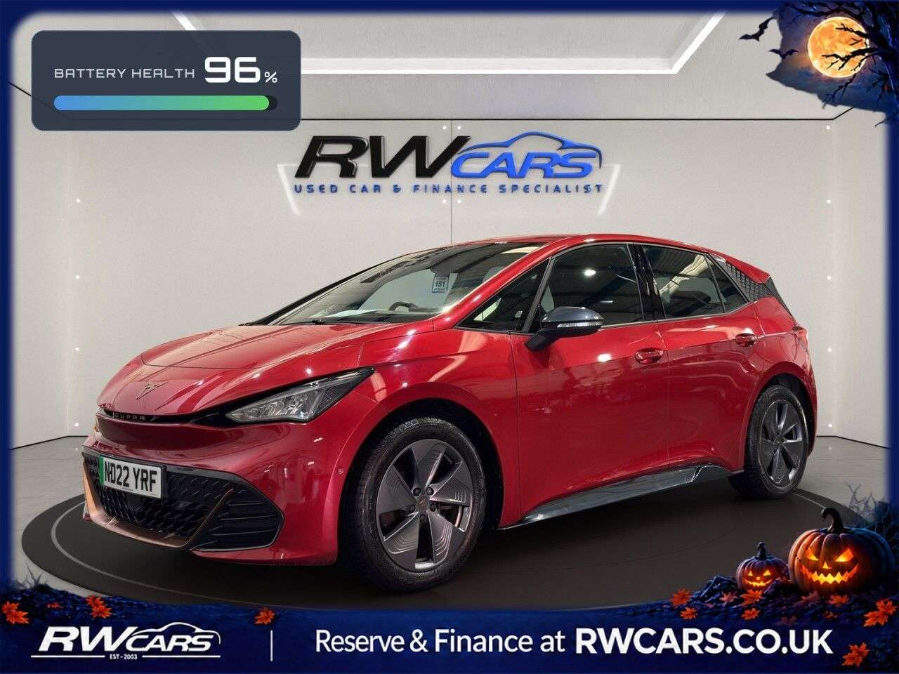A 2022 CUPRA BORN 58kWh V1 Hatchback 5dr Electric Auto (204 ps) A 2022 CUPRA BORN 58kWh V1 Hatchback 5dr Electric Auto (204 ps)