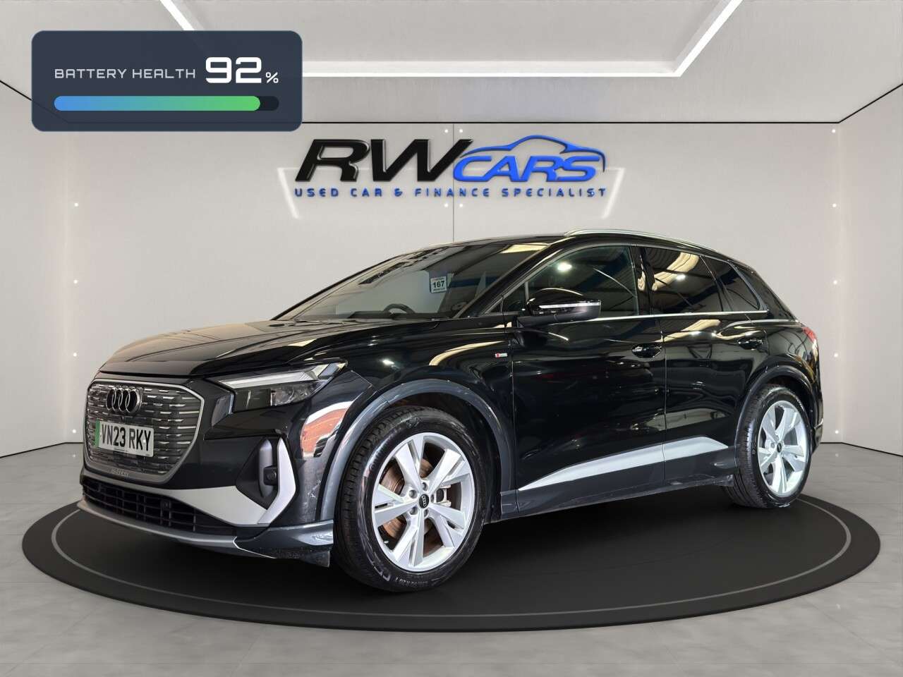 A 2023 AUDI Q4 E-TRON 35 S line SUV 5dr Electric Auto 55kWh (170 ps) A 2023 AUDI Q4 E-TRON 35 S line SUV 5dr Electric Auto 55kWh (170 ps)