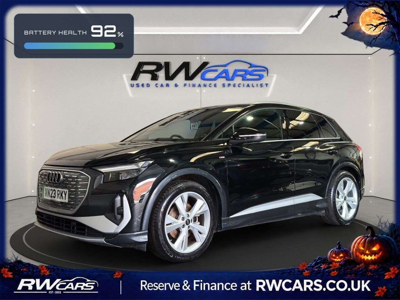 A 2023 AUDI Q4 E-TRON 35 S line SUV 5dr Electric Auto 55kWh (170 ps) A 2023 AUDI Q4 E-TRON 35 S line SUV 5dr Electric Auto 55kWh (170 ps)