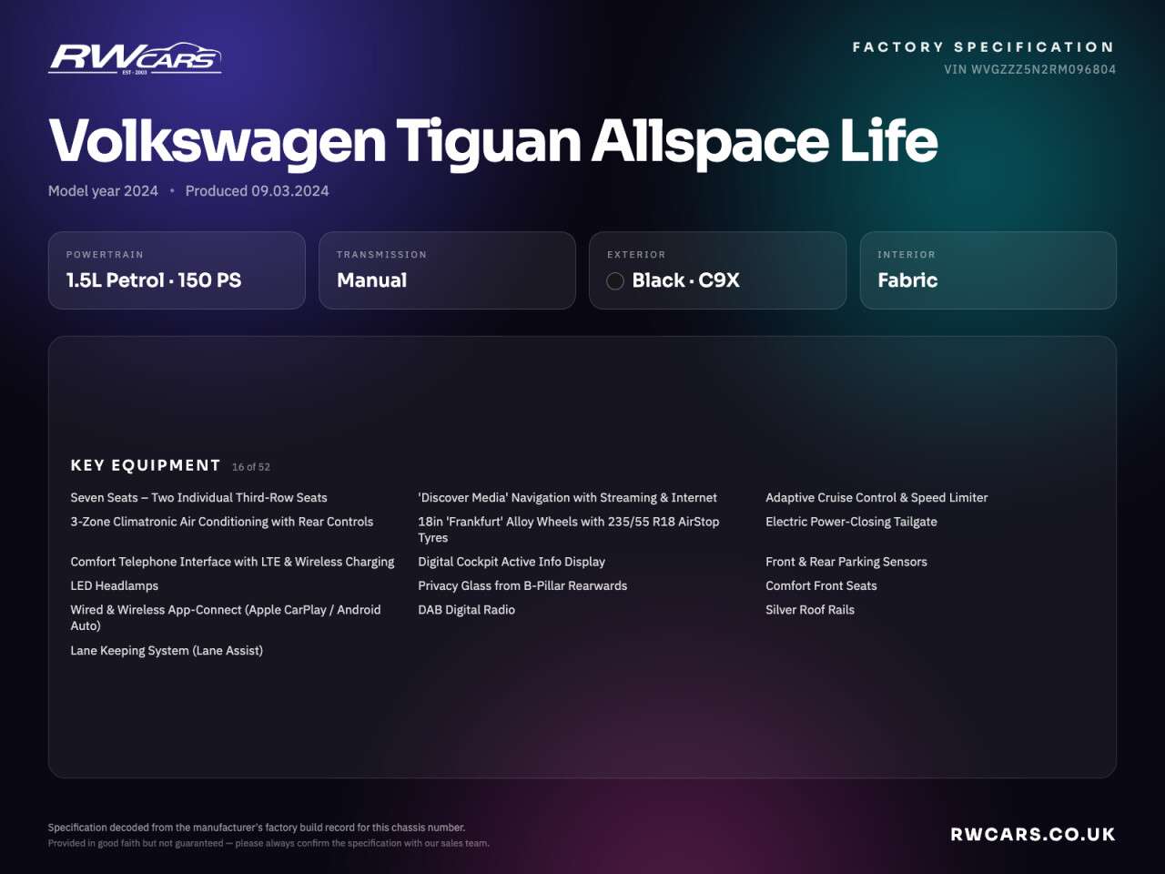 2024 VOLKSWAGEN TIGUAN ALLSPACE 2024 VOLKSWAGEN TIGUAN ALLSPACE