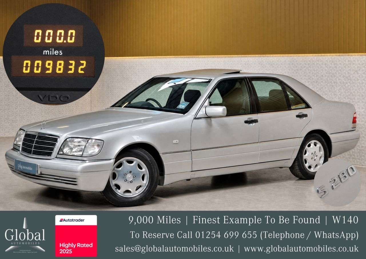 A 1997 MERCEDES-BENZ S CLASS S280 2.8 4d 190 BHP 9850 MILES | RARE W140 S CLASS A 1997 MERCEDES-BENZ S CLASS S280 2.8 4d 190 BHP 9850 MILES | RARE W140 S CLASS