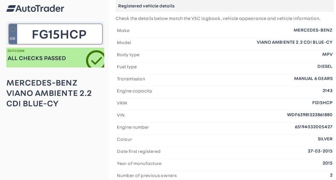 2015 MERCEDES-BENZ VIANO 2015 MERCEDES-BENZ VIANO