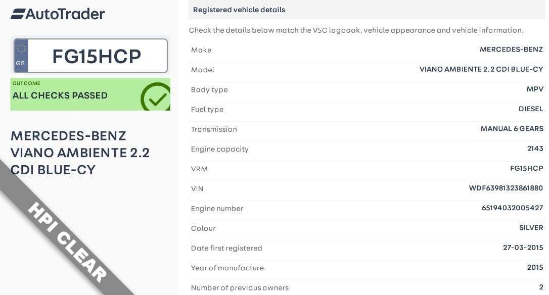 2015 MERCEDES-BENZ VIANO 2015 MERCEDES-BENZ VIANO