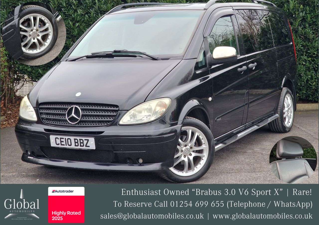 A 2010 MERCEDES-BENZ VITO Sport X Brabus 3.0 120CDI Compact 5dr Diesel Automatic SWB (204 bhp) BRABUS A 2010 MERCEDES-BENZ VITO Sport X Brabus 3.0 120CDI Compact 5dr Diesel Automatic SWB (204 bhp) BRABUS