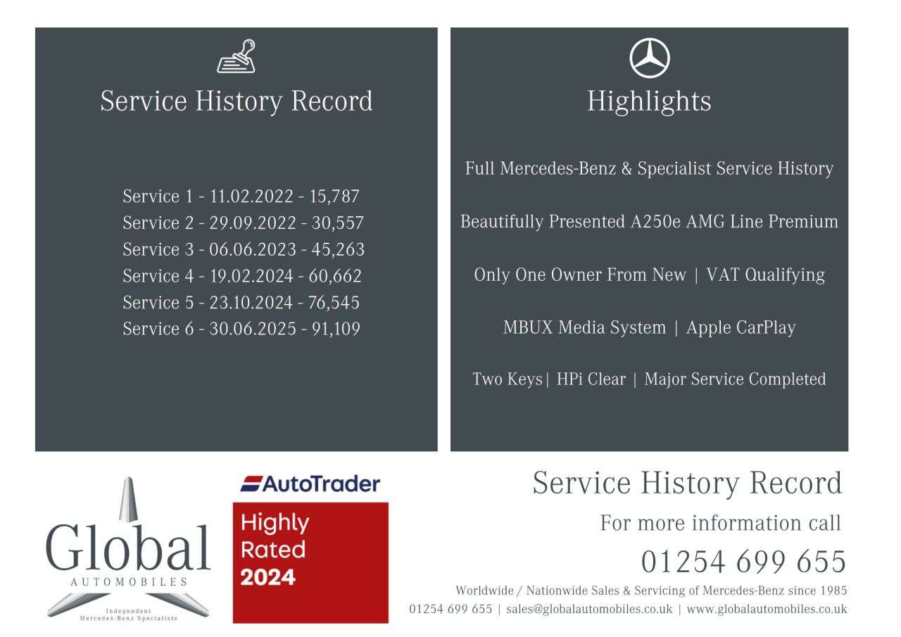 A 2021 MERCEDES-BENZ A-CLASS 1.3 A250e 15.6kWh AMG Line (Premium 2) Hatchback 5dr Petrol Plug-in Hybrid A 2021 MERCEDES-BENZ A-CLASS 1.3 A250e 15.6kWh AMG Line (Premium 2) Hatchback 5dr Petrol Plug-in Hybrid