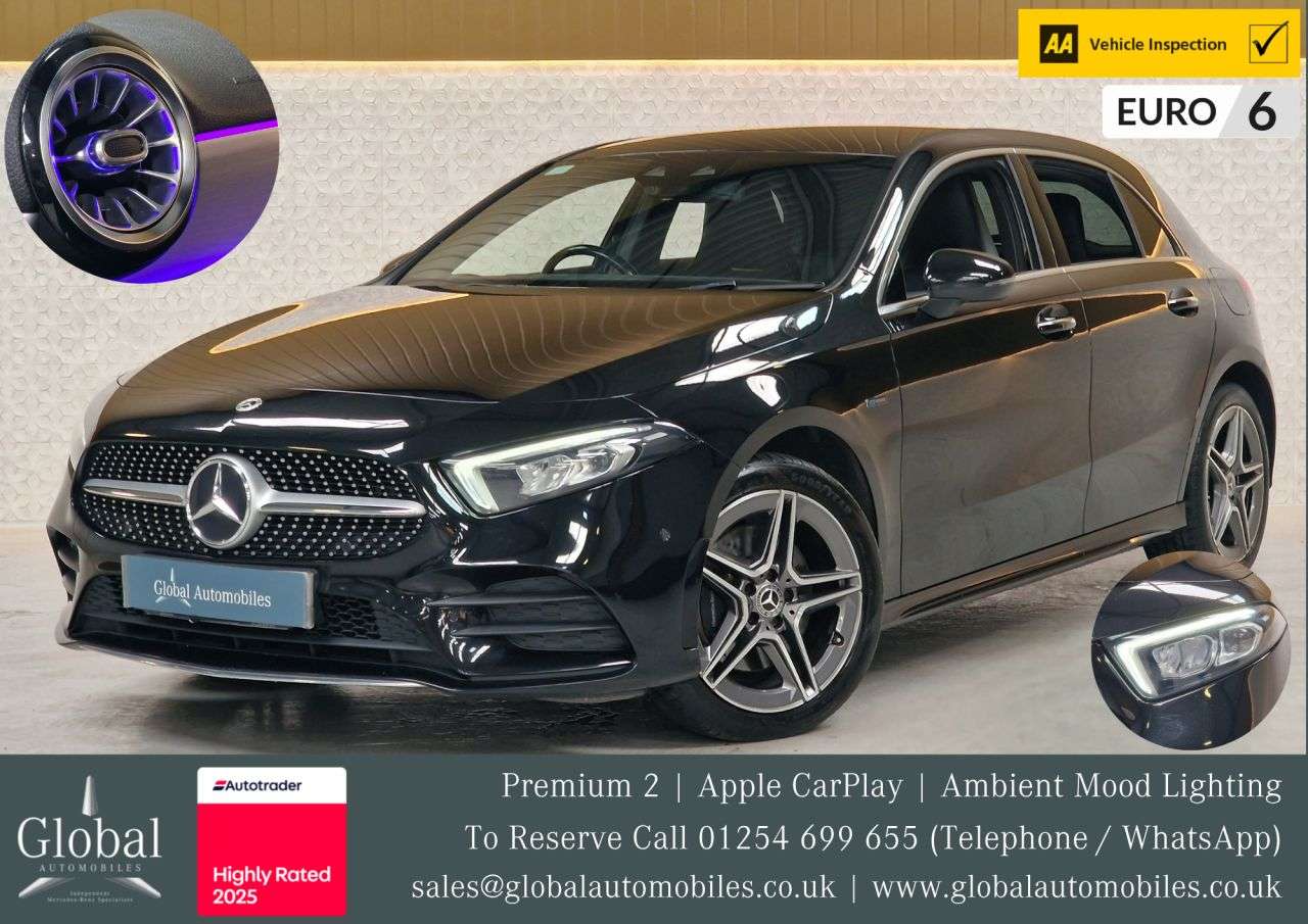 A 2021 MERCEDES-BENZ A-CLASS 1.3 A250e 15.6kWh AMG Line (Premium 2) Hatchback 5dr Petrol Plug-in Hybrid A 2021 MERCEDES-BENZ A-CLASS 1.3 A250e 15.6kWh AMG Line (Premium 2) Hatchback 5dr Petrol Plug-in Hybrid
