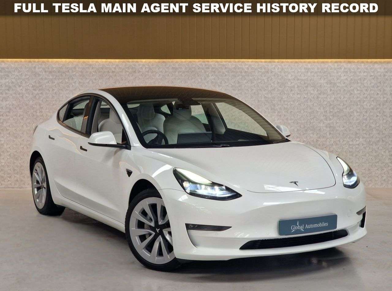 A 2021 TESLA MODEL 3 (Dual Motor) Long Range Saloon 4dr Electric Auto 4WDE (346 ps) WHITE INTERI A 2021 TESLA MODEL 3 (Dual Motor) Long Range Saloon 4dr Electric Auto 4WDE (346 ps) WHITE INTERI