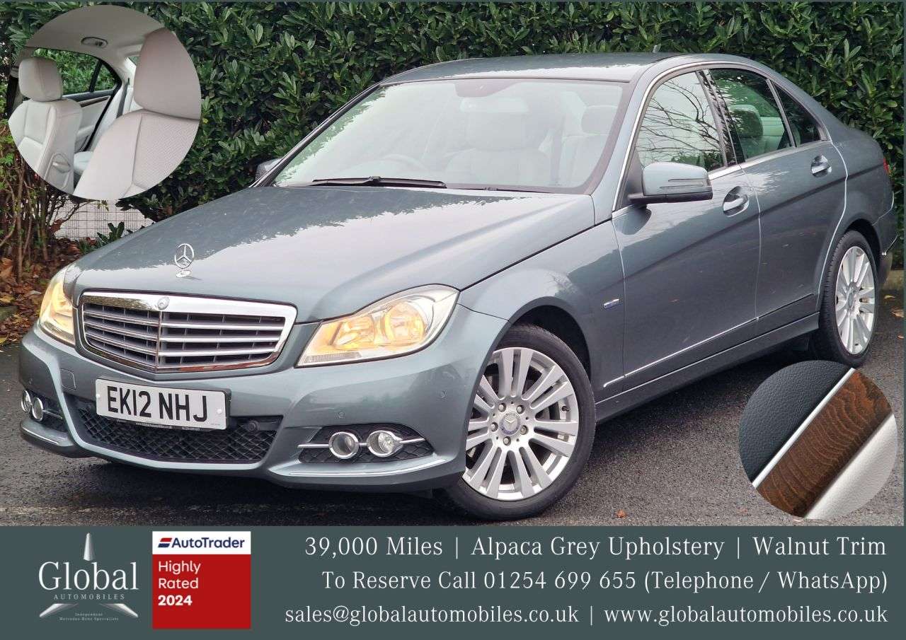 A 2012 MERCEDES-BENZ C-CLASS 2.1 C220 CDI BlueEfficiency Elegance Saloon 4dr Diesel G-Tronic+ Euro 5 (s/ A 2012 MERCEDES-BENZ C-CLASS 2.1 C220 CDI BlueEfficiency Elegance Saloon 4dr Diesel G-Tronic+ Euro 5 (s/