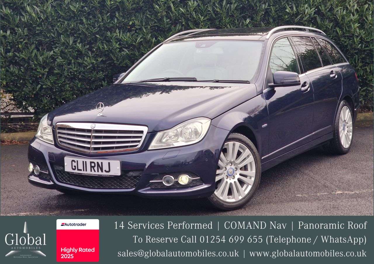 A 2011 MERCEDES-BENZ C-CLASS 2.1 C220 CDI BlueEfficiency Elegance Estate 5dr Diesel G-Tronic+ Euro 5 (s/ A 2011 MERCEDES-BENZ C-CLASS 2.1 C220 CDI BlueEfficiency Elegance Estate 5dr Diesel G-Tronic+ Euro 5 (s/