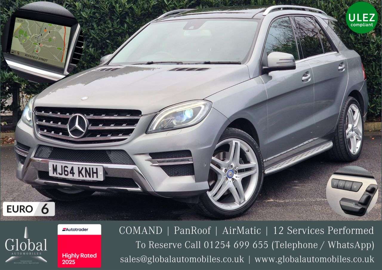 A 2014 MERCEDES-BENZ M-CLASS 3.0 ML350 V6 BlueTEC AMG Line SUV 5dr Diesel G-Tronic 4WD Euro 6 (s/s) (258 A 2014 MERCEDES-BENZ M-CLASS 3.0 ML350 V6 BlueTEC AMG Line SUV 5dr Diesel G-Tronic 4WD Euro 6 (s/s) (258