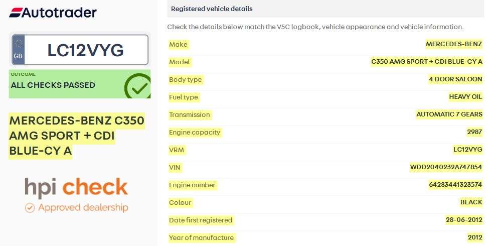 A 2012 MERCEDES-BENZ C-CLASS 3.0 C350 CDI V6 BlueEfficiency AMG Sport Plus Saloon 4dr Diesel G-Tronic Eu A 2012 MERCEDES-BENZ C-CLASS 3.0 C350 CDI V6 BlueEfficiency AMG Sport Plus Saloon 4dr Diesel G-Tronic Eu