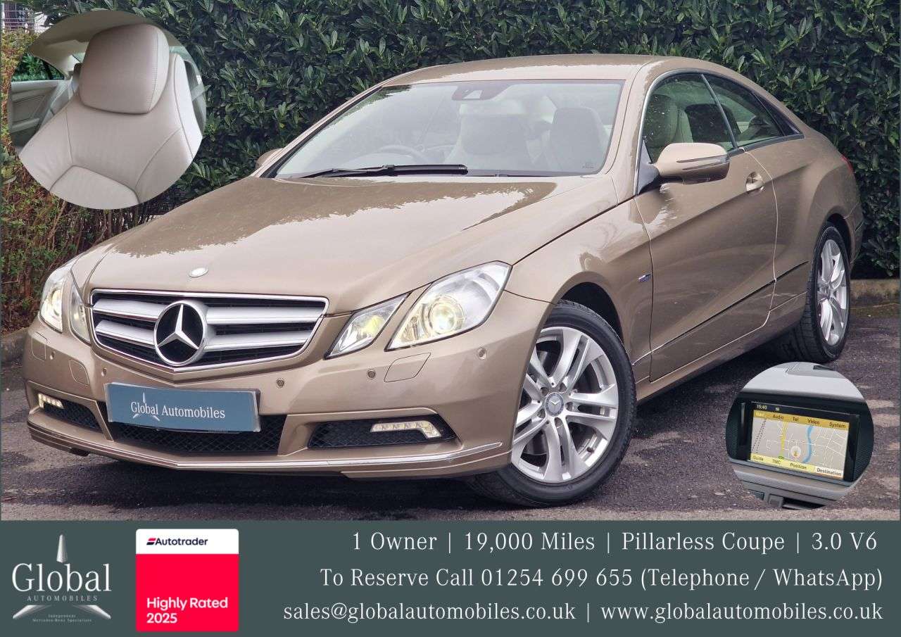 A 2009 MERCEDES-BENZ E-CLASS 3.0 E350 CDI V6 BlueEfficiency SE Coupe 2dr Diesel G-Tronic Euro 5 (231 ps) A 2009 MERCEDES-BENZ E-CLASS 3.0 E350 CDI V6 BlueEfficiency SE Coupe 2dr Diesel G-Tronic Euro 5 (231 ps)