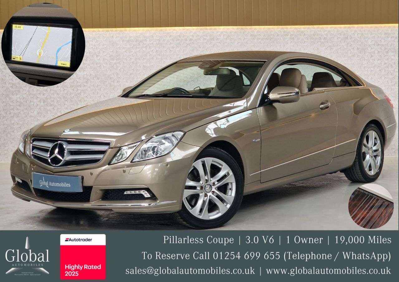 A 2009 MERCEDES-BENZ E-CLASS 3.0 E350 CDI V6 BlueEfficiency SE Coupe 2dr Diesel G-Tronic Euro 5 (231 ps) A 2009 MERCEDES-BENZ E-CLASS 3.0 E350 CDI V6 BlueEfficiency SE Coupe 2dr Diesel G-Tronic Euro 5 (231 ps)