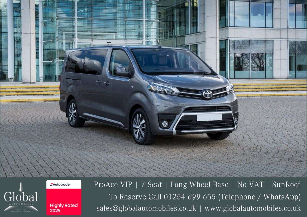 A 2019 TOYOTA PROACE VERSO 2.0D VIP Long MPV 5dr Diesel Auto LWB Euro 6 (s/s) (7 Seat) (180 ps) SUPER A 2019 TOYOTA PROACE VERSO 2.0D VIP Long MPV 5dr Diesel Auto LWB Euro 6 (s/s) (7 Seat) (180 ps) SUPER