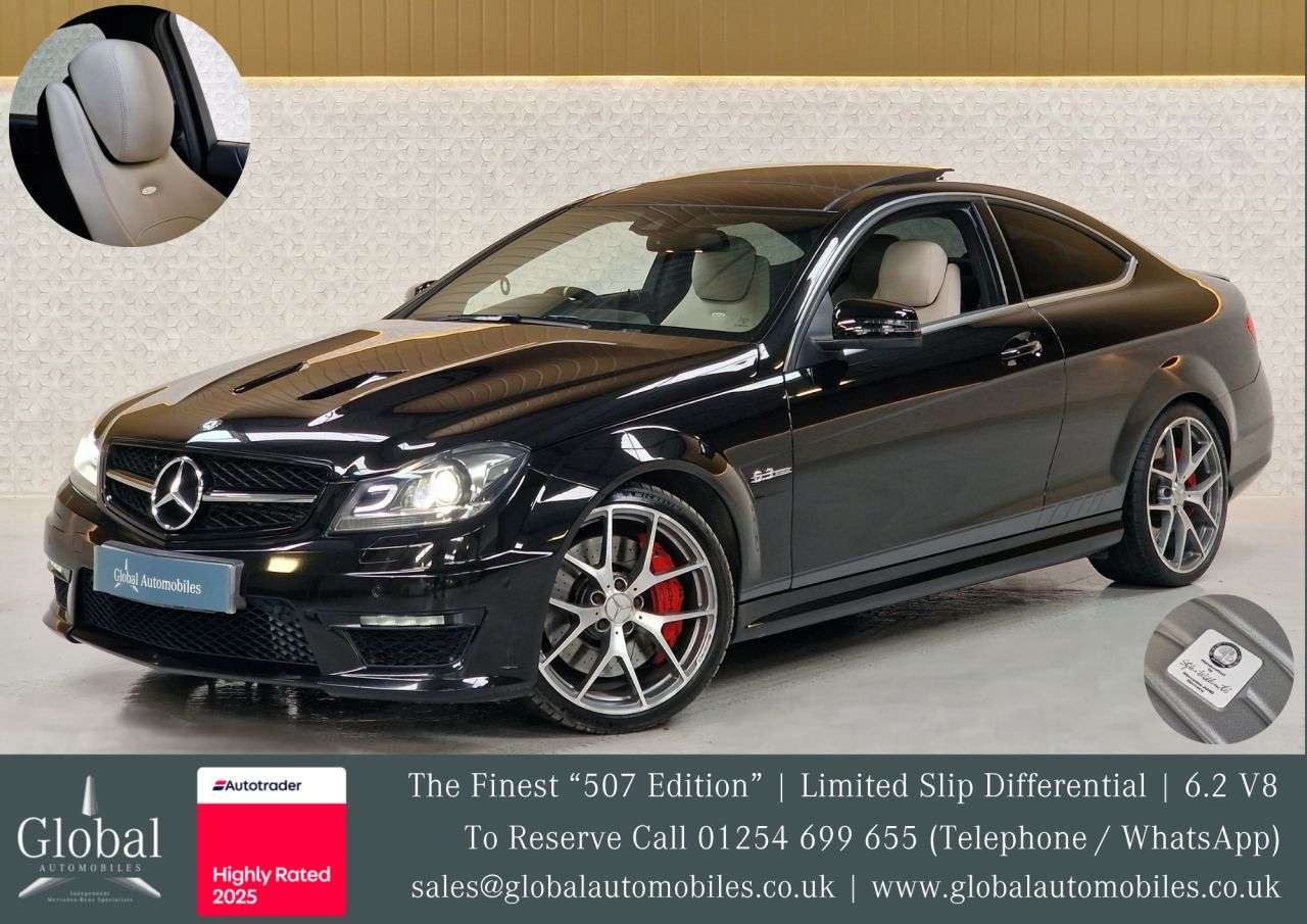 A 2013 MERCEDES-BENZ C-CLASS 6.3 C63 V8 AMG Edition 507 Coupe 2dr Petrol SpdS MCT Euro 5 (507 ps) POSSIB A 2013 MERCEDES-BENZ C-CLASS 6.3 C63 V8 AMG Edition 507 Coupe 2dr Petrol SpdS MCT Euro 5 (507 ps) POSSIB