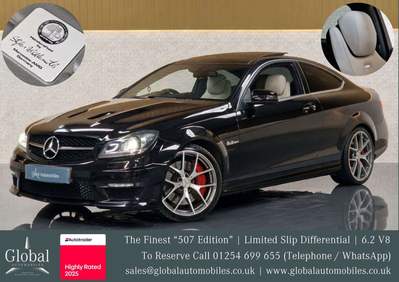 A 2013 MERCEDES-BENZ C-CLASS 6.3 C63 V8 AMG Edition 507 Coupe 2dr Petrol SpdS MCT Euro 5 (507 ps) POSSIB A 2013 MERCEDES-BENZ C-CLASS 6.3 C63 V8 AMG Edition 507 Coupe 2dr Petrol SpdS MCT Euro 5 (507 ps) POSSIB