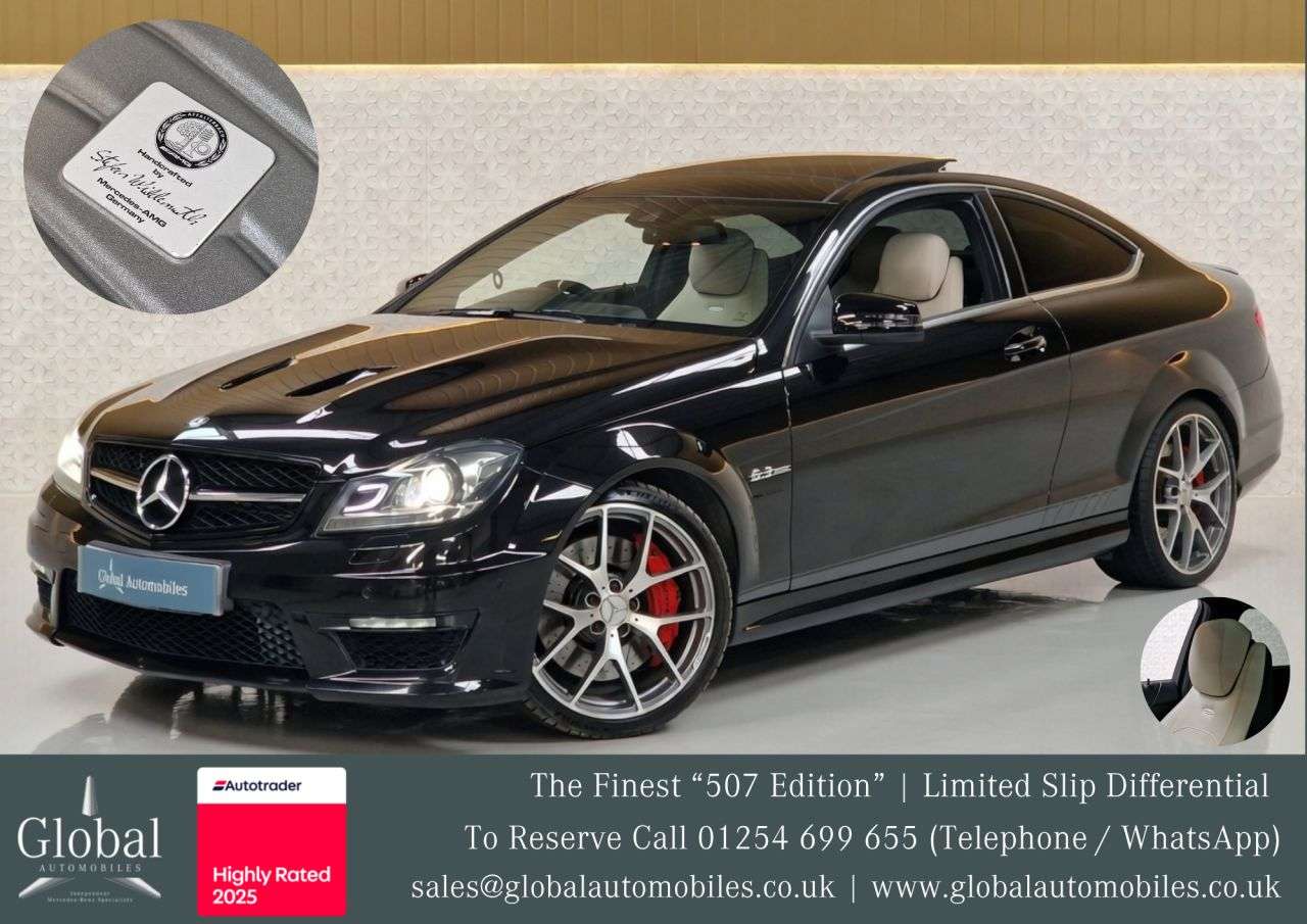 A 2013 MERCEDES-BENZ C-CLASS 6.3 C63 V8 AMG Edition 507 Coupe 2dr Petrol SpdS MCT Euro 5 (507 ps) POSSIB A 2013 MERCEDES-BENZ C-CLASS 6.3 C63 V8 AMG Edition 507 Coupe 2dr Petrol SpdS MCT Euro 5 (507 ps) POSSIB